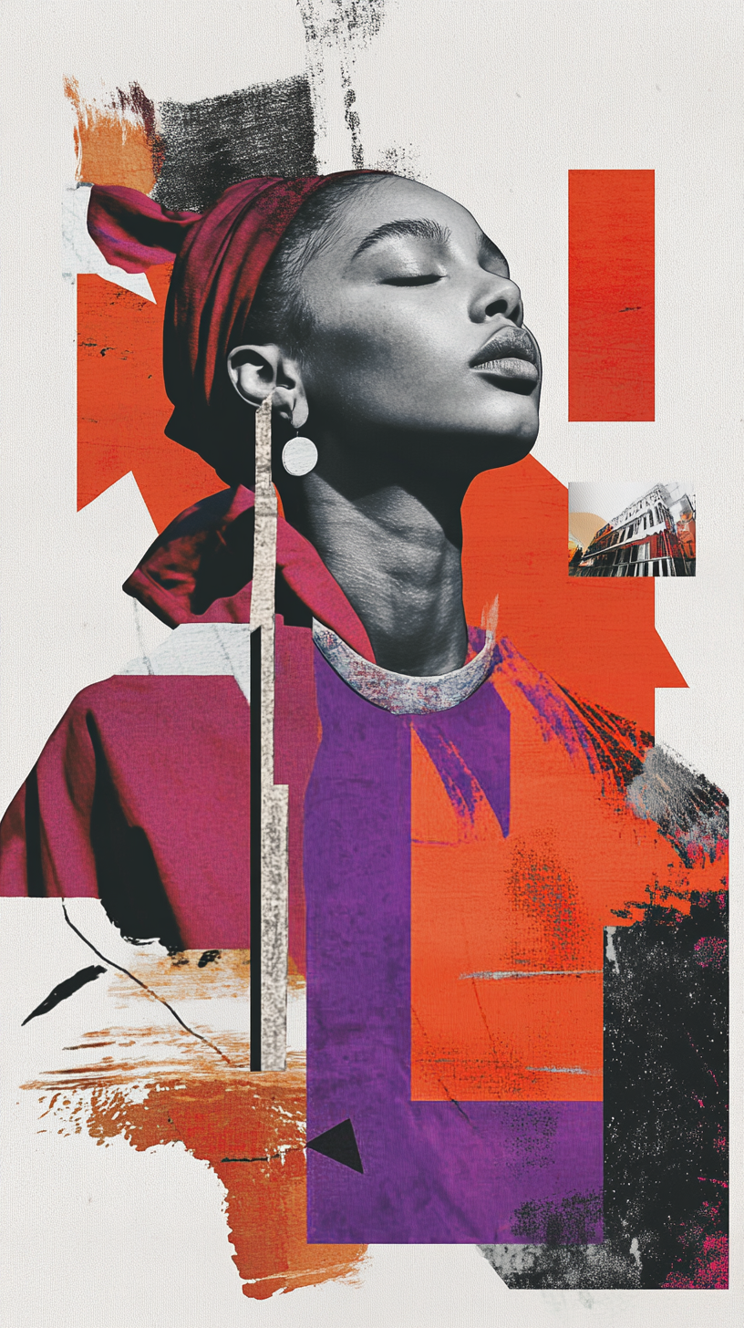 Collage woman